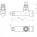 Кран кутовий подовжений, G1/2" Кран кутовий подовжений, G1/2"